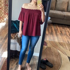 Off the shoulder blouse
